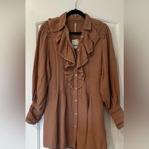 Free People Ruffle Collar Dress